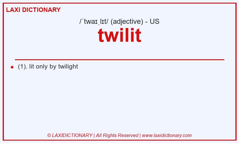 Definition twilit in American English