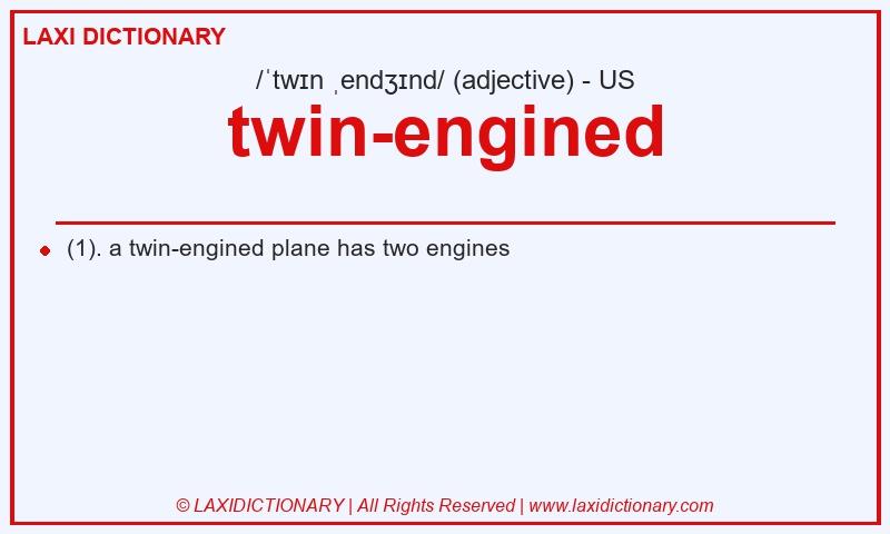 Definition twin-engined in American English