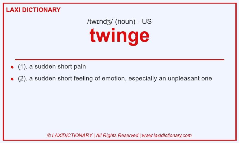 Definition twinge in American English