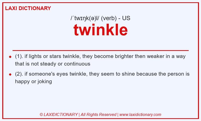 Definition twinkle in American English