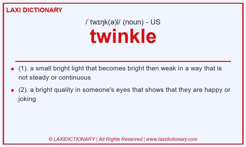 Definition twinkle in American English
