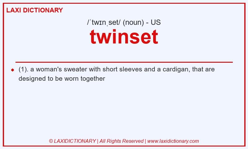 Definition twinset in American English