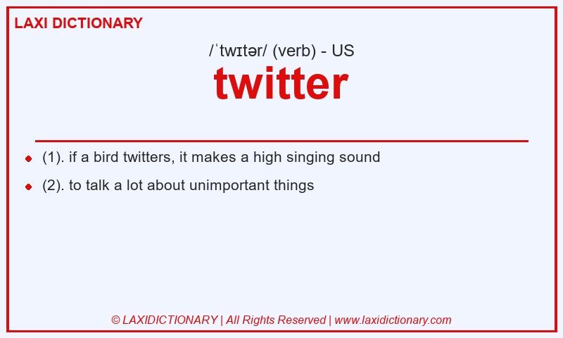Definition twitter in American English