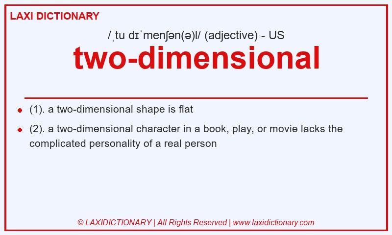 Definition two-dimensional in American English