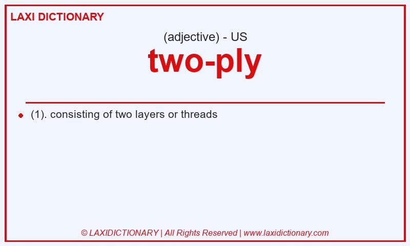 Definition two-ply in American English