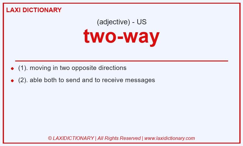 Definition two-way in American English