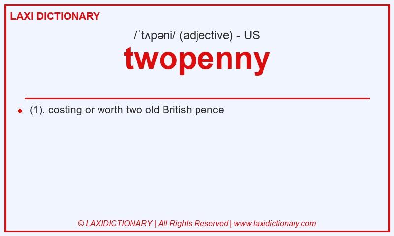 Definition twopenny in American English