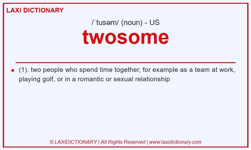 Definition twosome in American English