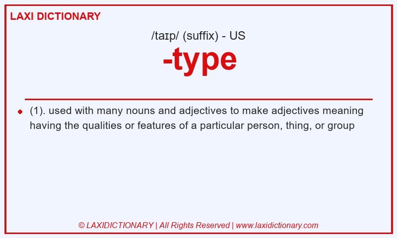 Definition -type in American English