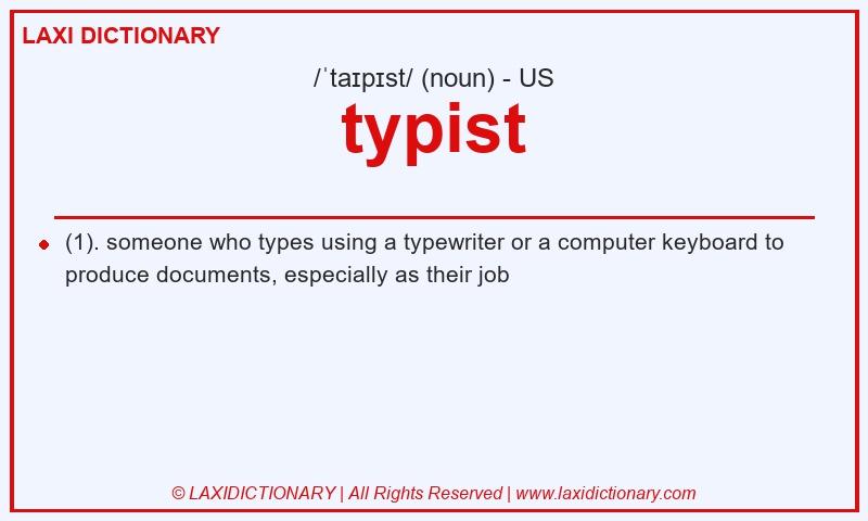 Definition typist in American English