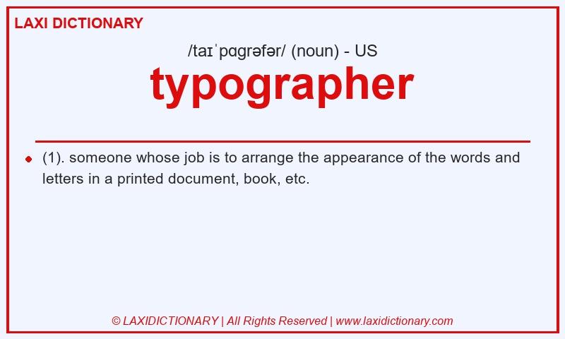 Definition typographer in American English
