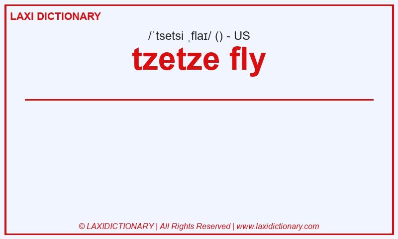 Definition tzetze fly in American English