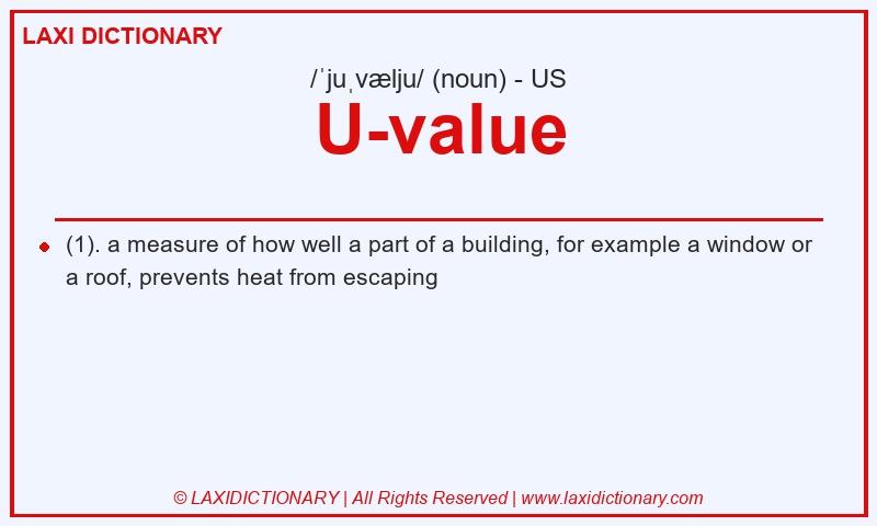 Definition U-value in American English