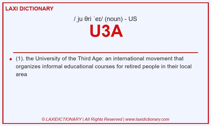 Definition U3A in American English