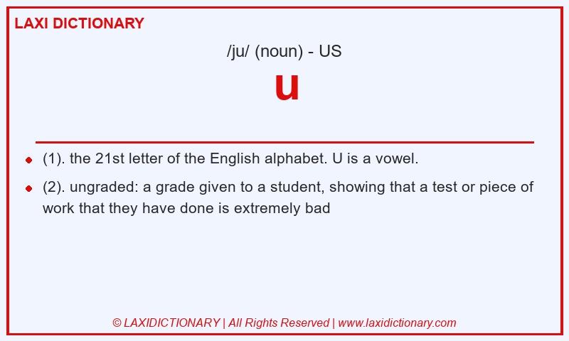 Definition u in American English