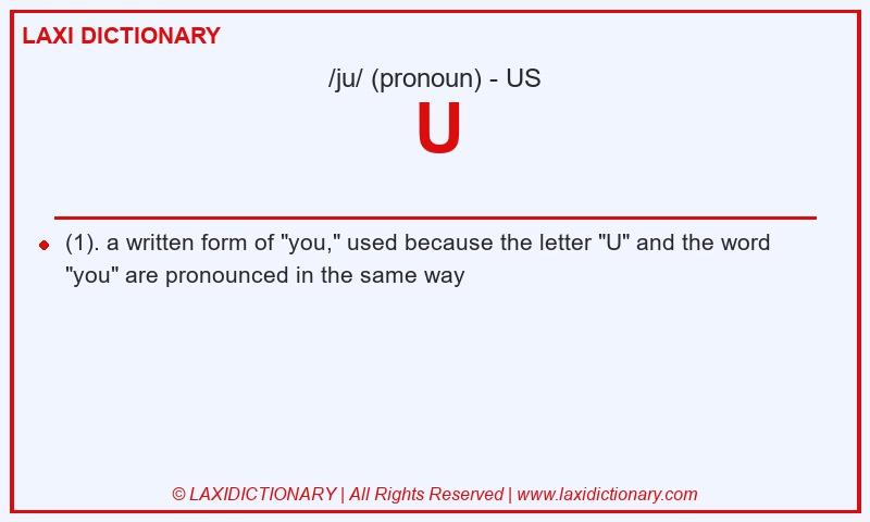 Definition U in American English