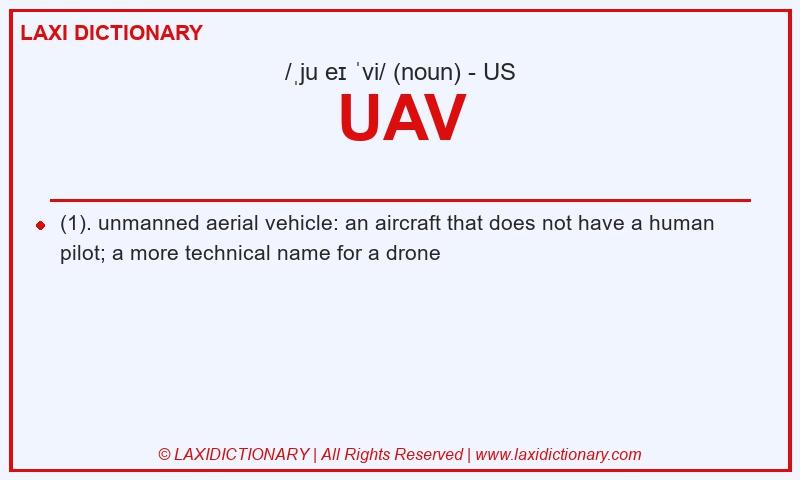 Definition UAV in American English