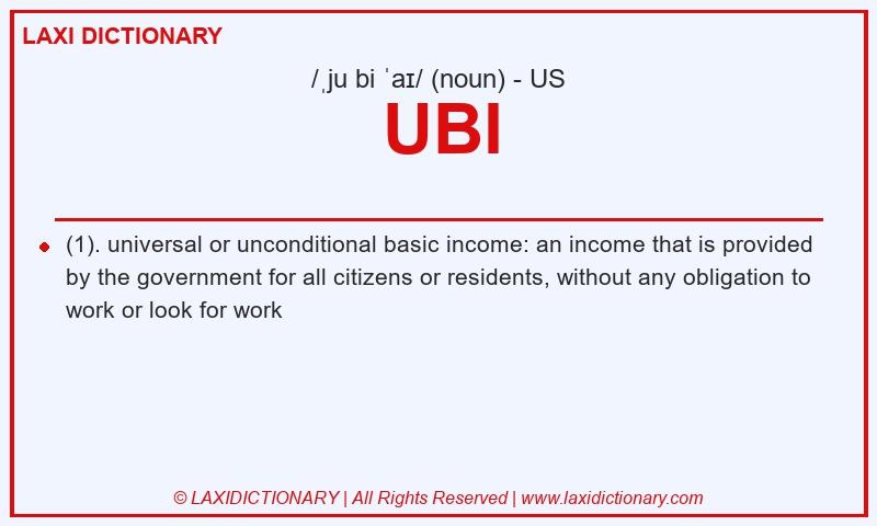 Definition UBI in American English