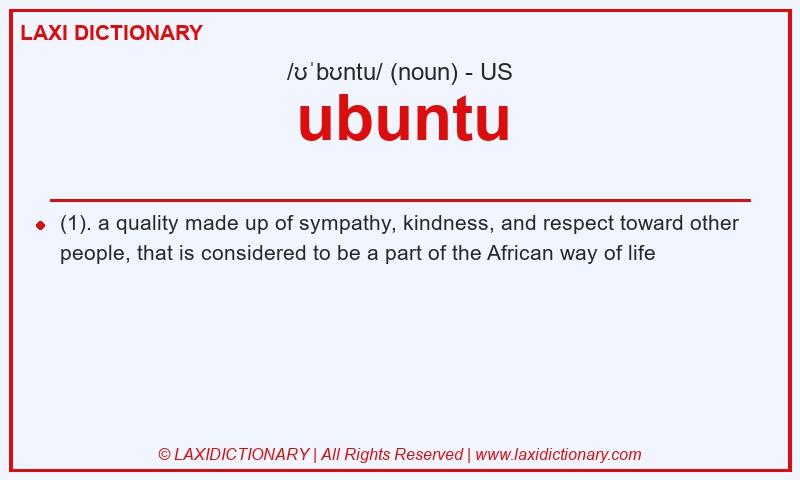 Definition ubuntu in American English