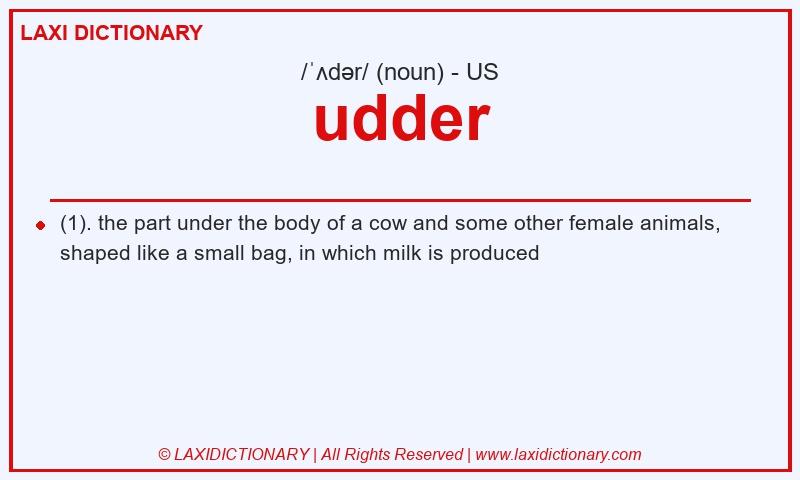 Definition udder in American English