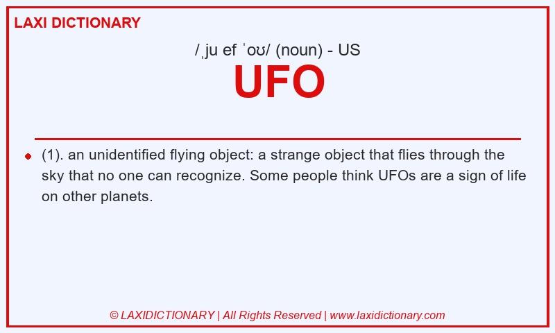 Definition UFO in American English