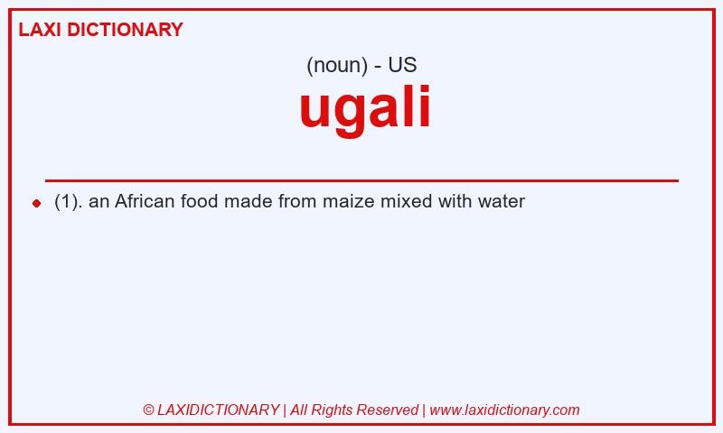 Definition ugali in American English