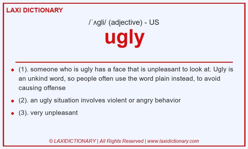 Definition ugly in American English