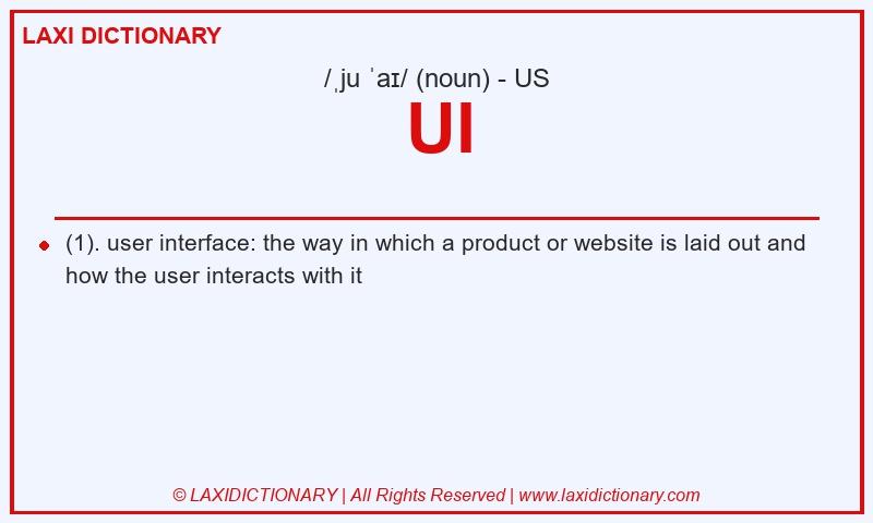 Definition UI in American English