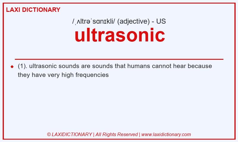 Definition ultrasonic in American English