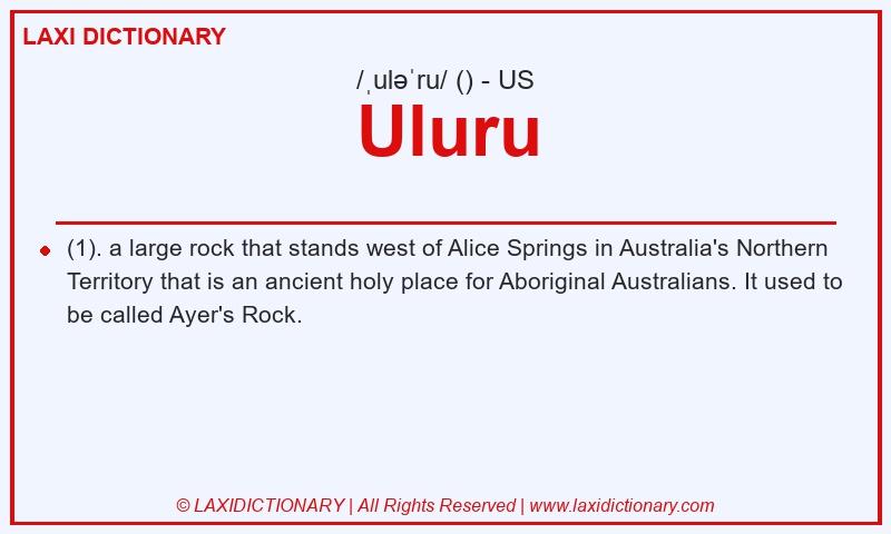 Definition Uluru in American English