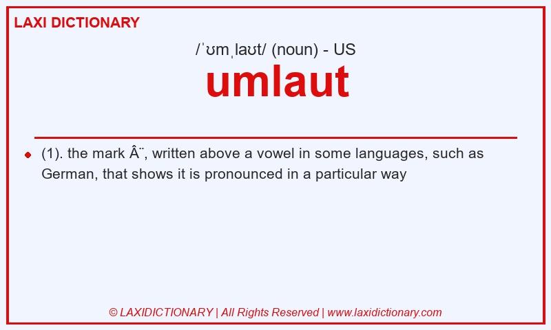 Definition umlaut in American English