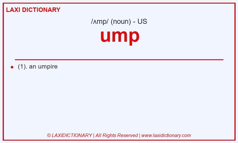 Definition ump in American English