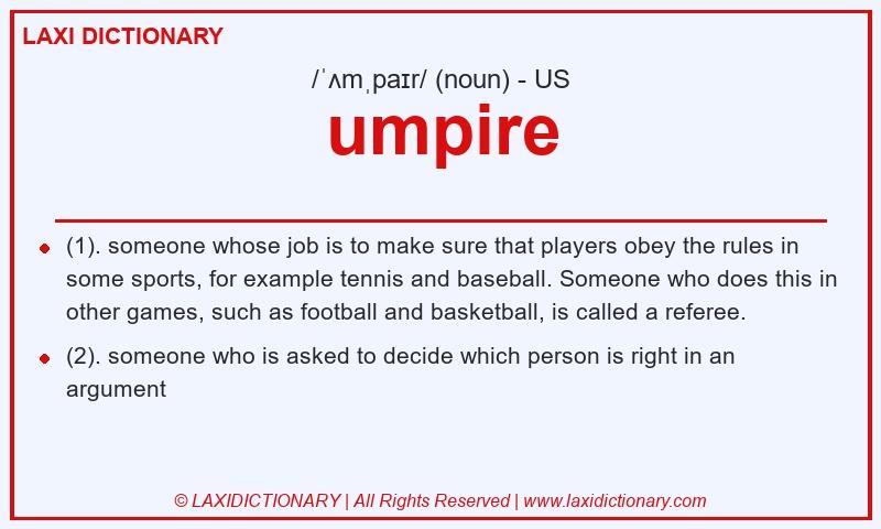 Definition umpire in American English