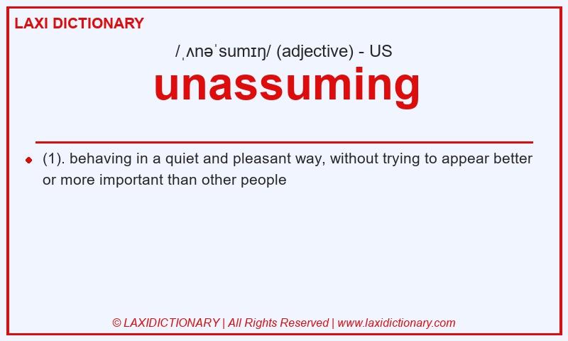 Definition unassuming in American English