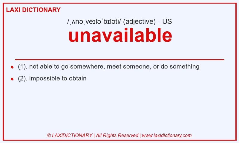 Definition unavailable in American English