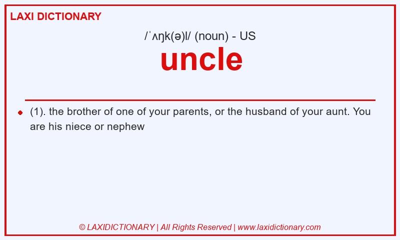 Definition uncle in American English