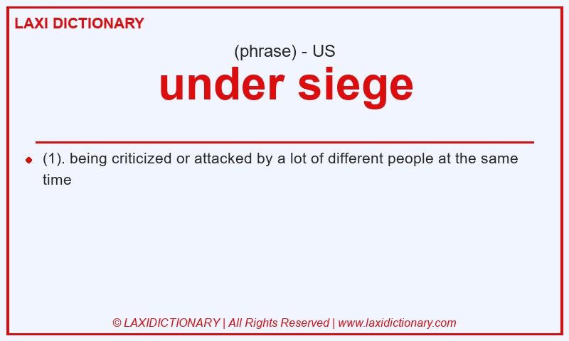 Definition under siege in American English