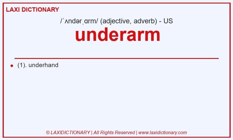 Definition underarm in American English