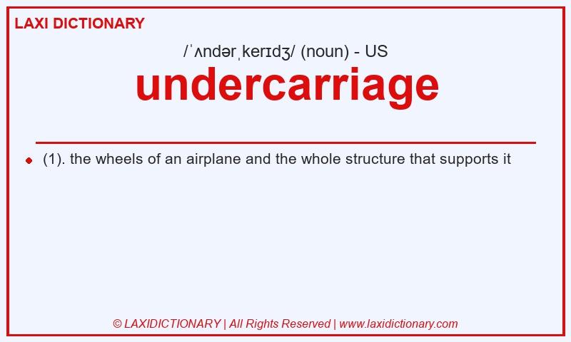 Definition undercarriage in American English
