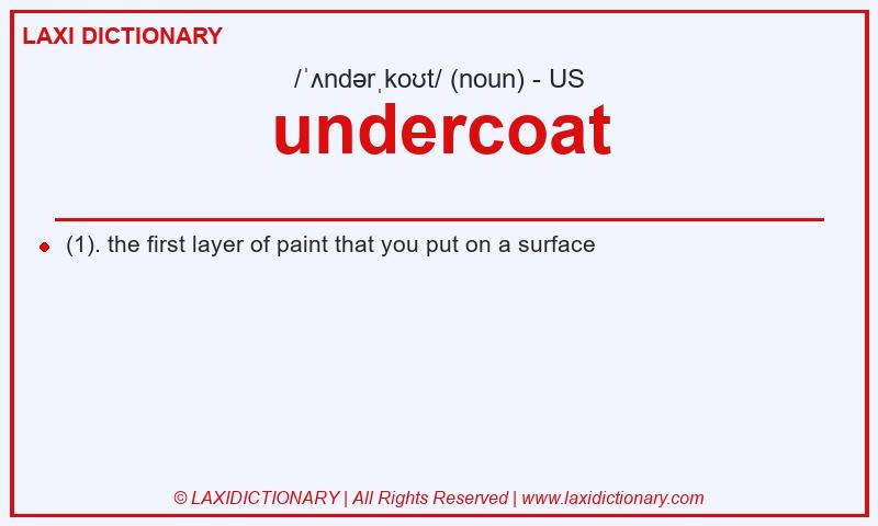 Definition undercoat in American English