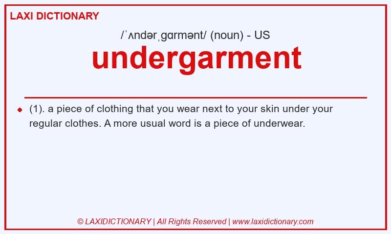 Definition undergarment in American English