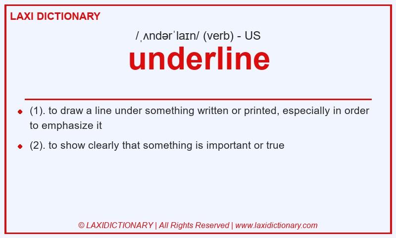 Definition underline in American English