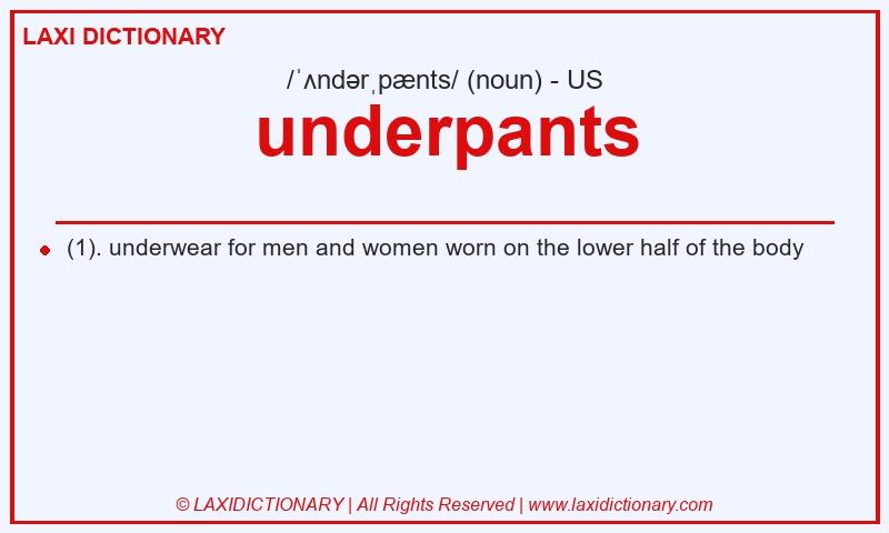 Definition underpants in American English