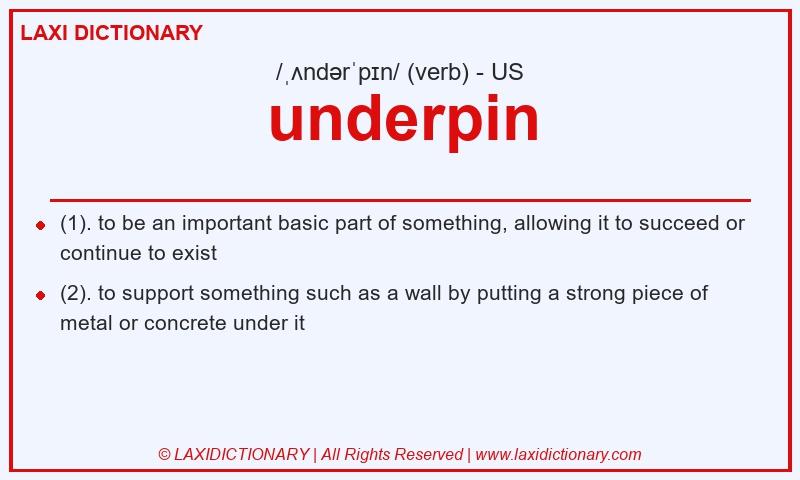 Definition underpin in American English