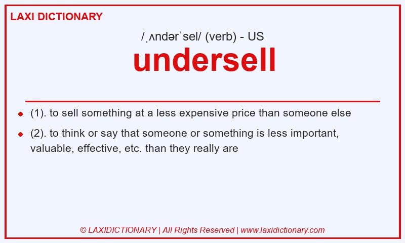 Definition undersell in American English