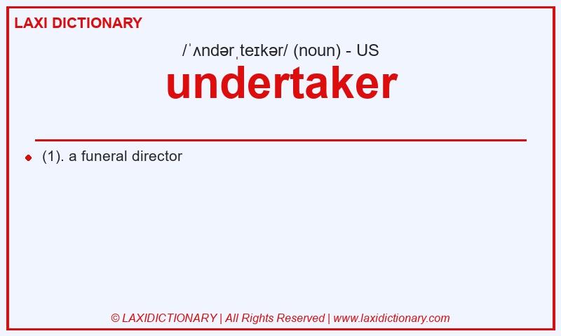 Definition undertaker in American English