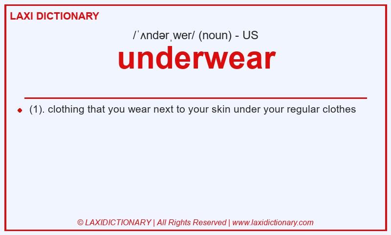 Definition underwear in American English