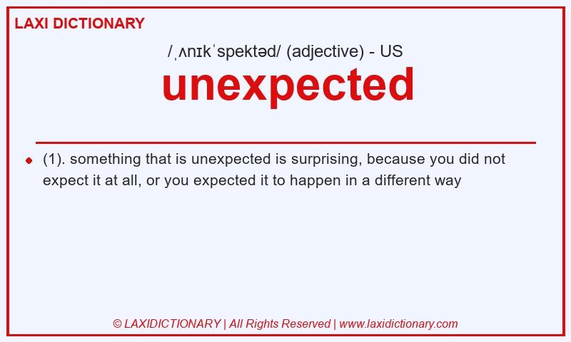 Definition unexpected in American English