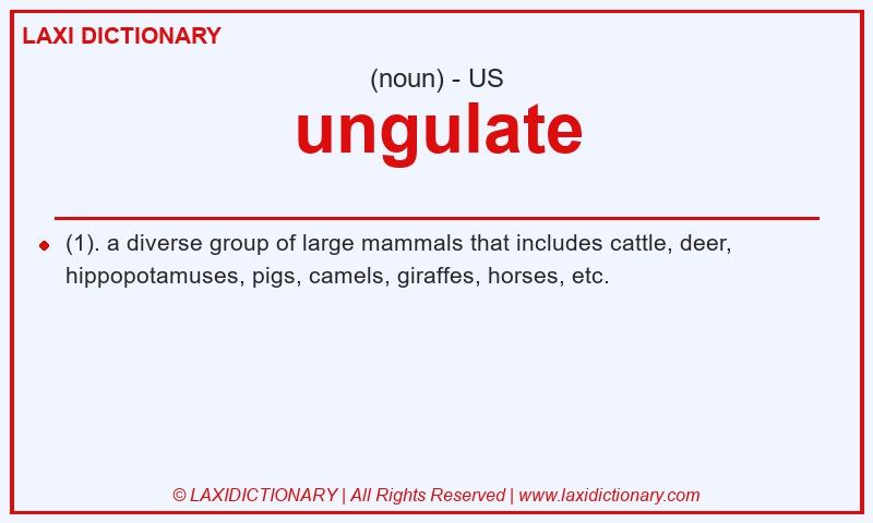 Definition ungulate in American English
