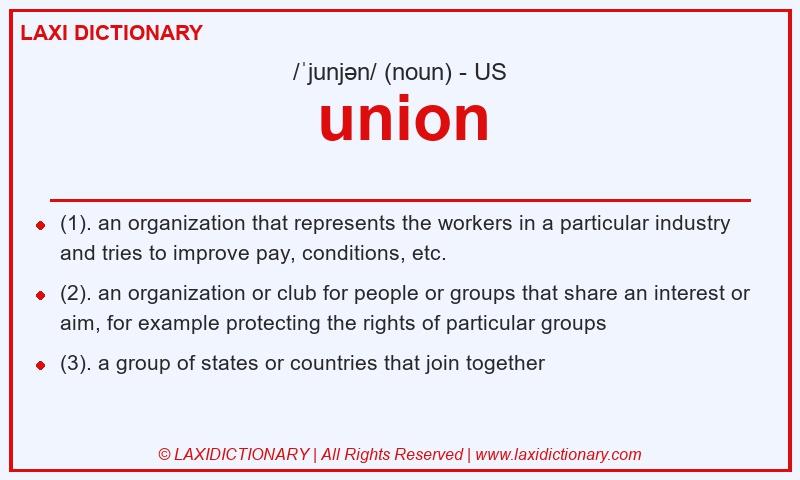 Definition union in American English